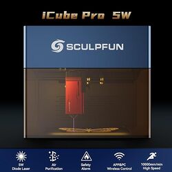 Sculpfun iCubeSculpfun iCube Pro 5W Laser Engraver Portable Laser Engraving Machine with Filter Temperature Alarm Ultra